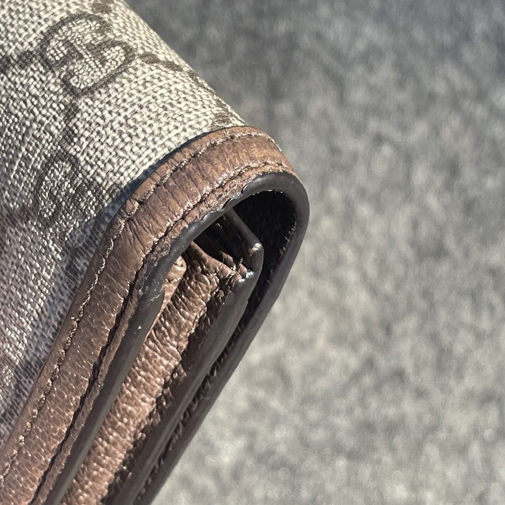 💖SOLD💖Gucci Long Continental Wallet Ophidia x GG Supreme Canvas Stripe - Picture 4 of 16